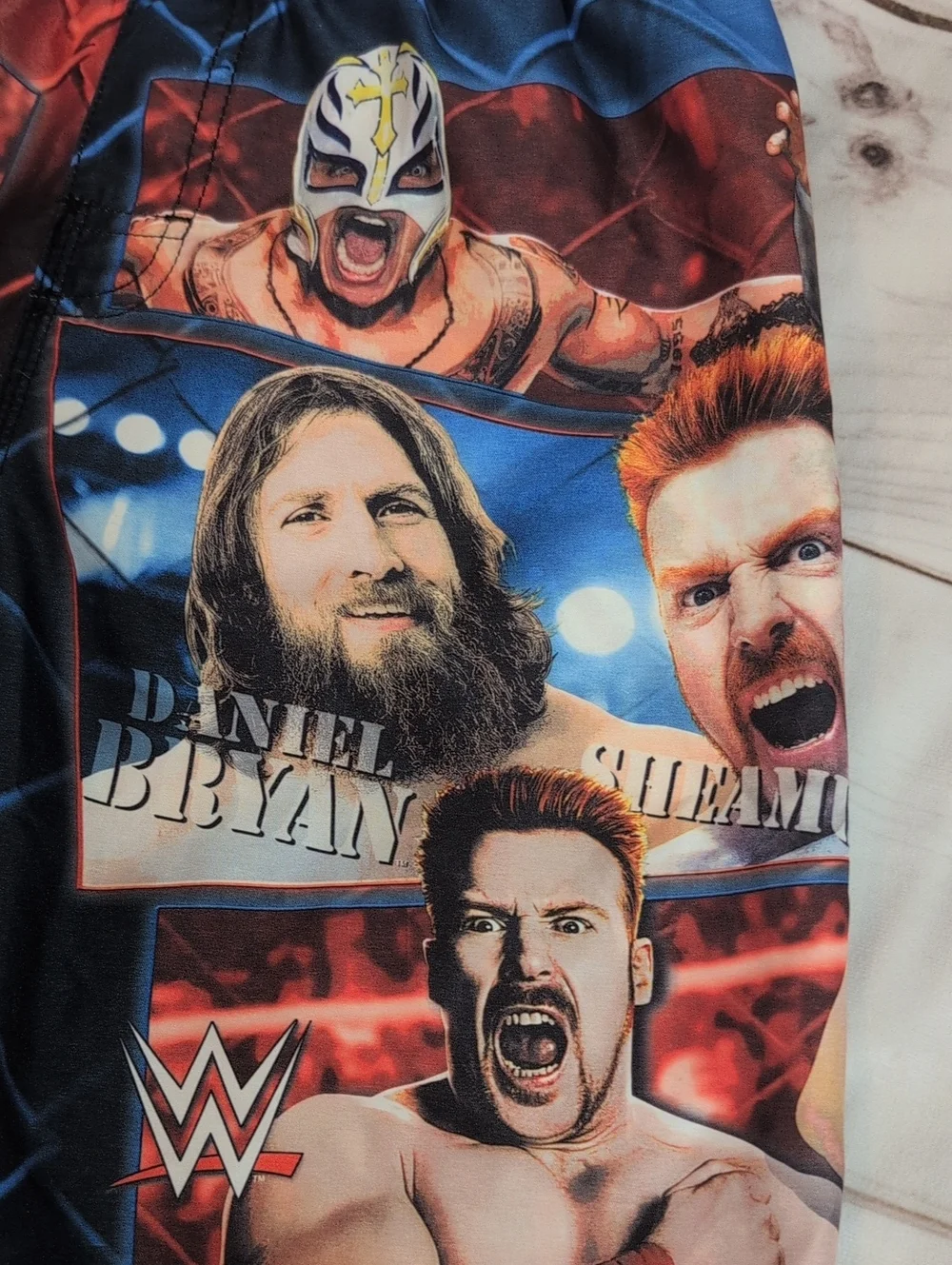WWE Boys L 10/12 Swim Trunks John Cena Roman Reigns Orton Rey Mysterio Wrestling